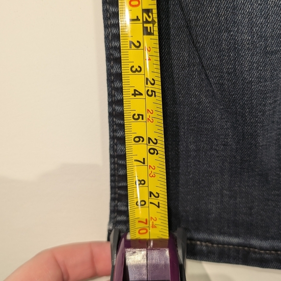 Express Hyper Stretch Distressed Slim Jeans – Dark Blue Wash – 33x30 – Excellent - Picture 5 of 9